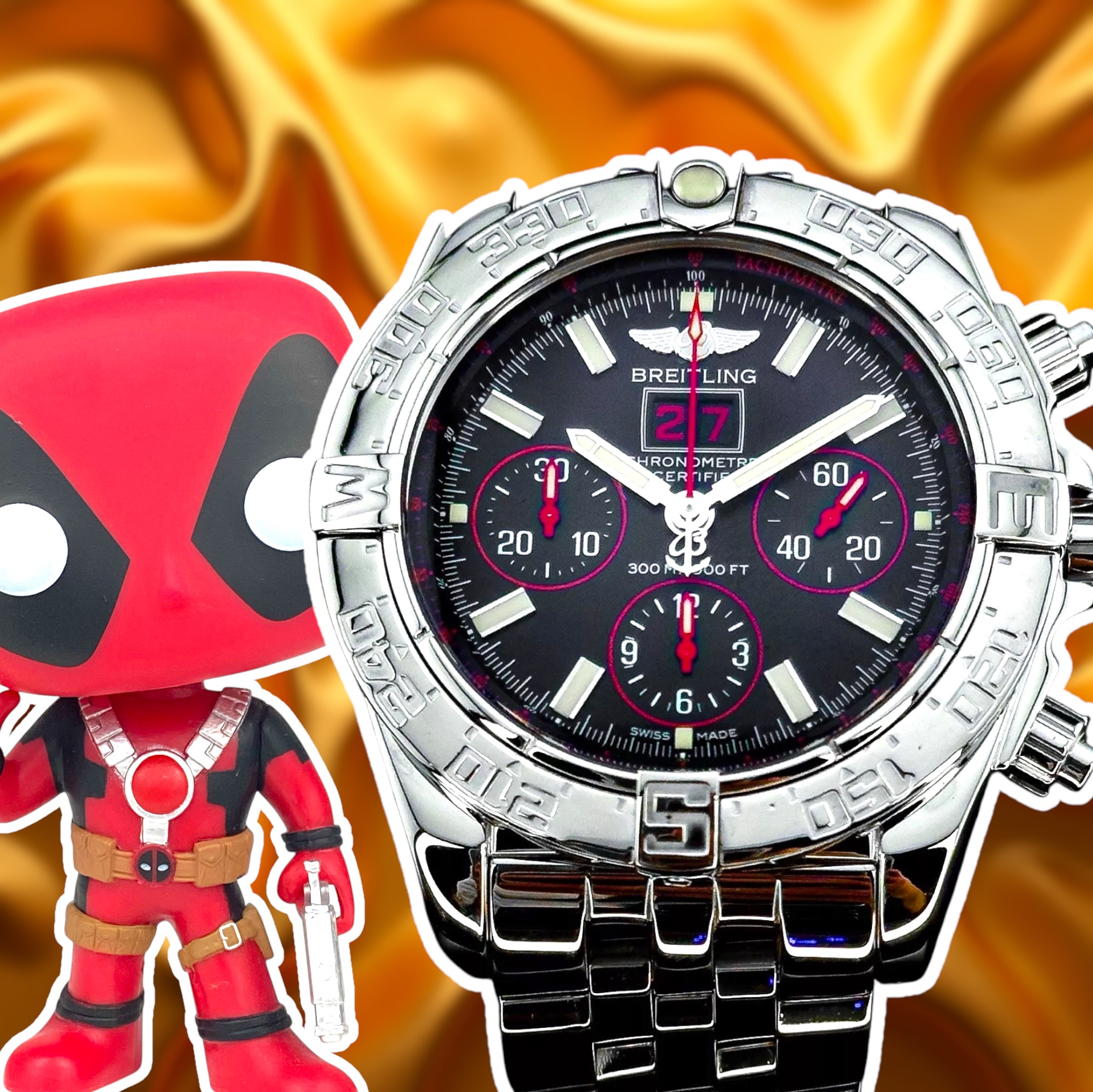 Breitling Chronomat Blackbird Limited Edition Red Strike Chronograph A44359S3/BA58