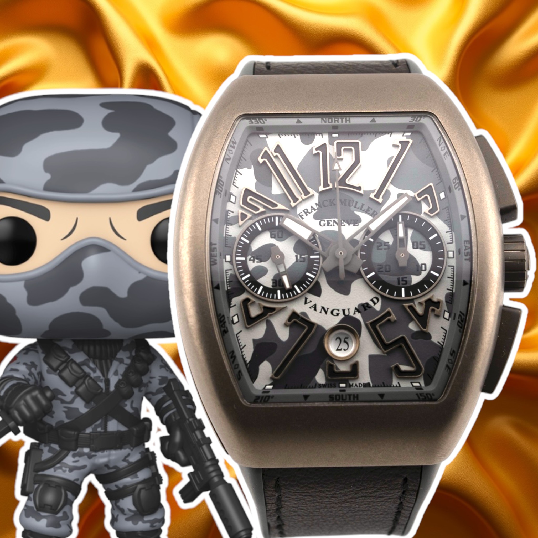 Franck Muller Vanguard Gray Camo Automatic Chronograph V 45 CC DT TT MC TT